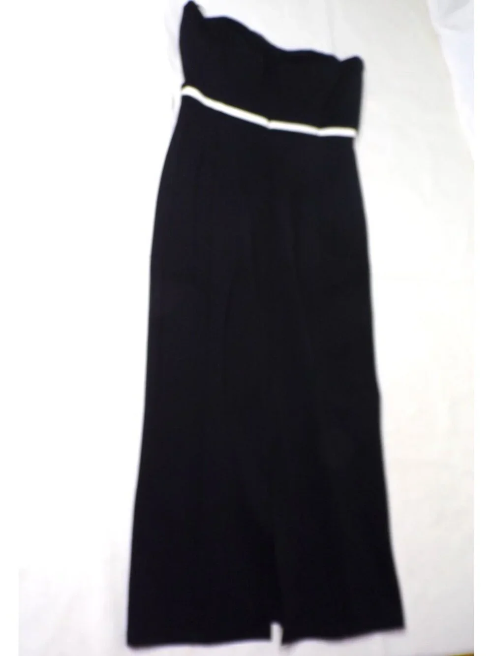 🆕STAUD Honeydew Strapless Cocktail Dress Black & White Large - Picture 11 of 12